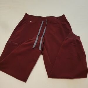 Figs Women's Petite Maroon Drawstring Joggers